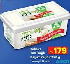 TEKSÜT TAM YAĞLI BEYAZ PEYNİR 750 GR